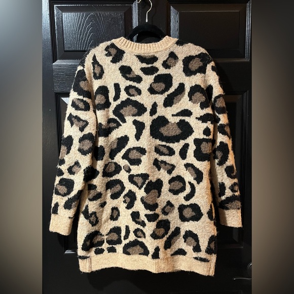 Anthropologie Moth Leopard Print Cardigan Sweater - Picture 7 of 10